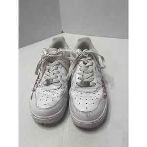 Nike Air Force 1 women size 7 Custom Rose Embroidered